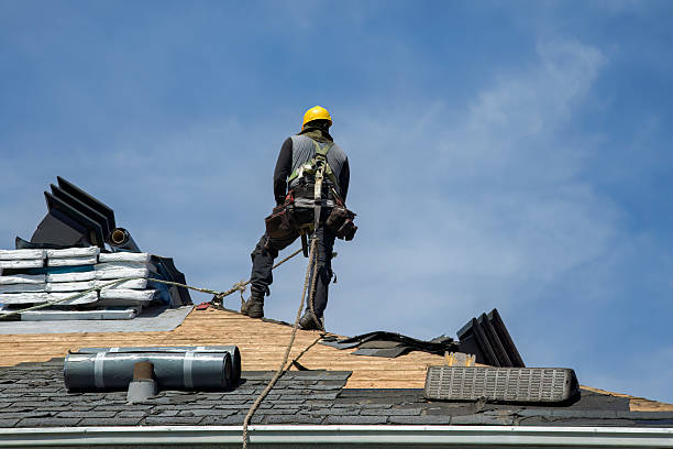 Professional Gutter Installation technician working in Williamsburg, KS